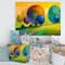 Designart - Colourful Ornamental Trees III - Modern Canvas Wall Art Print